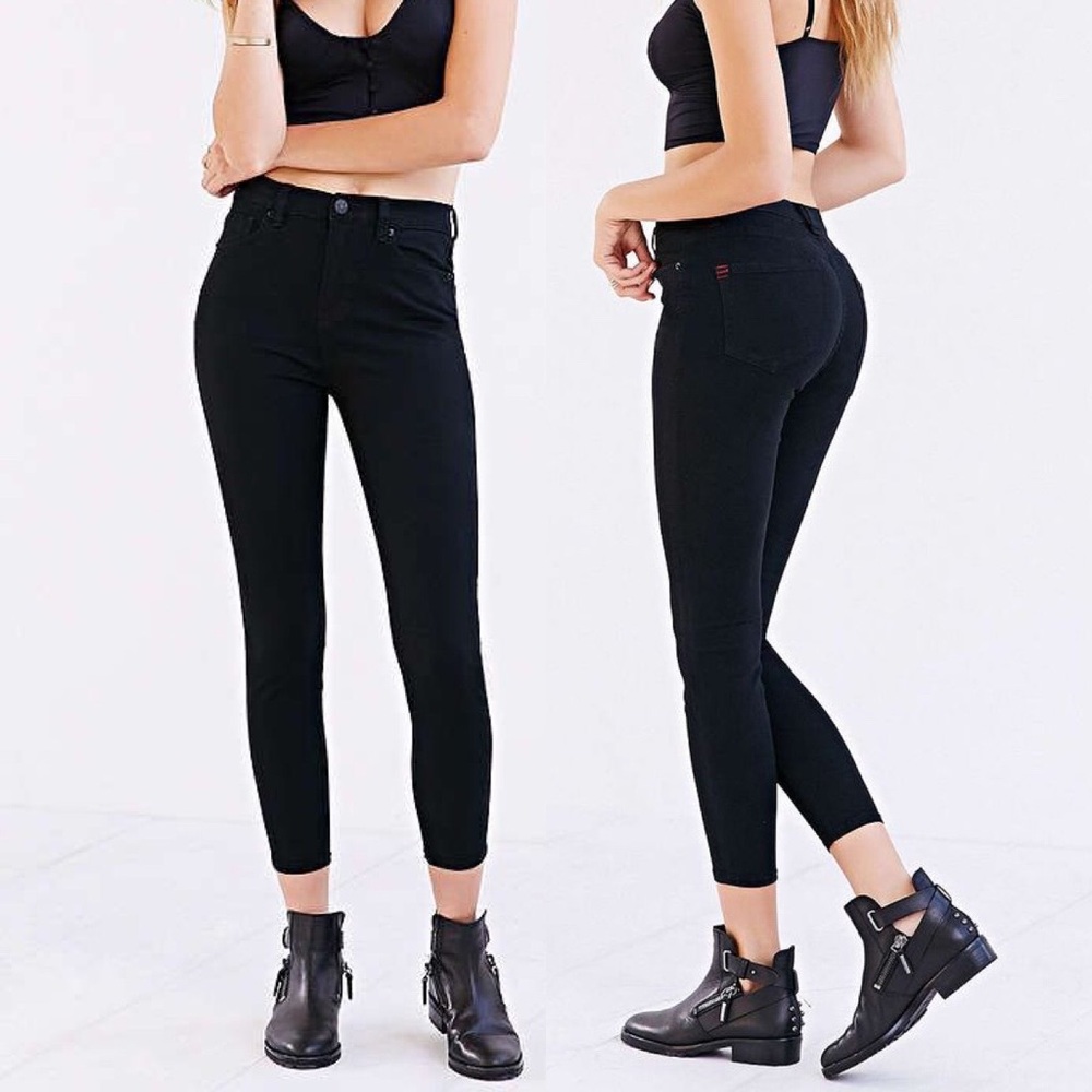 UO BDG || Twig Grazer High Rise Skinny Stretch Black Denim Jeans 25W 26L